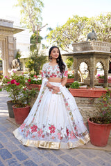 Luxurious Gold Crush Lehenga with Sequins & Embroidery