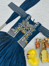 Exquisite Pure Chinon Choli and Lehenga Set