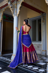 Zari Weaving Pattu Silk Lehenga