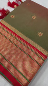 Elegant Soft Pethani Silk Saree with Zari & Meenakari Weaving