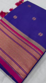 Elegant Soft Pethani Silk Saree with Zari & Meenakari Weaving