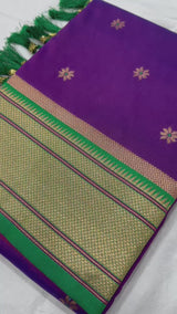 Elegant Soft Pethani Silk Saree with Zari & Meenakari Weaving